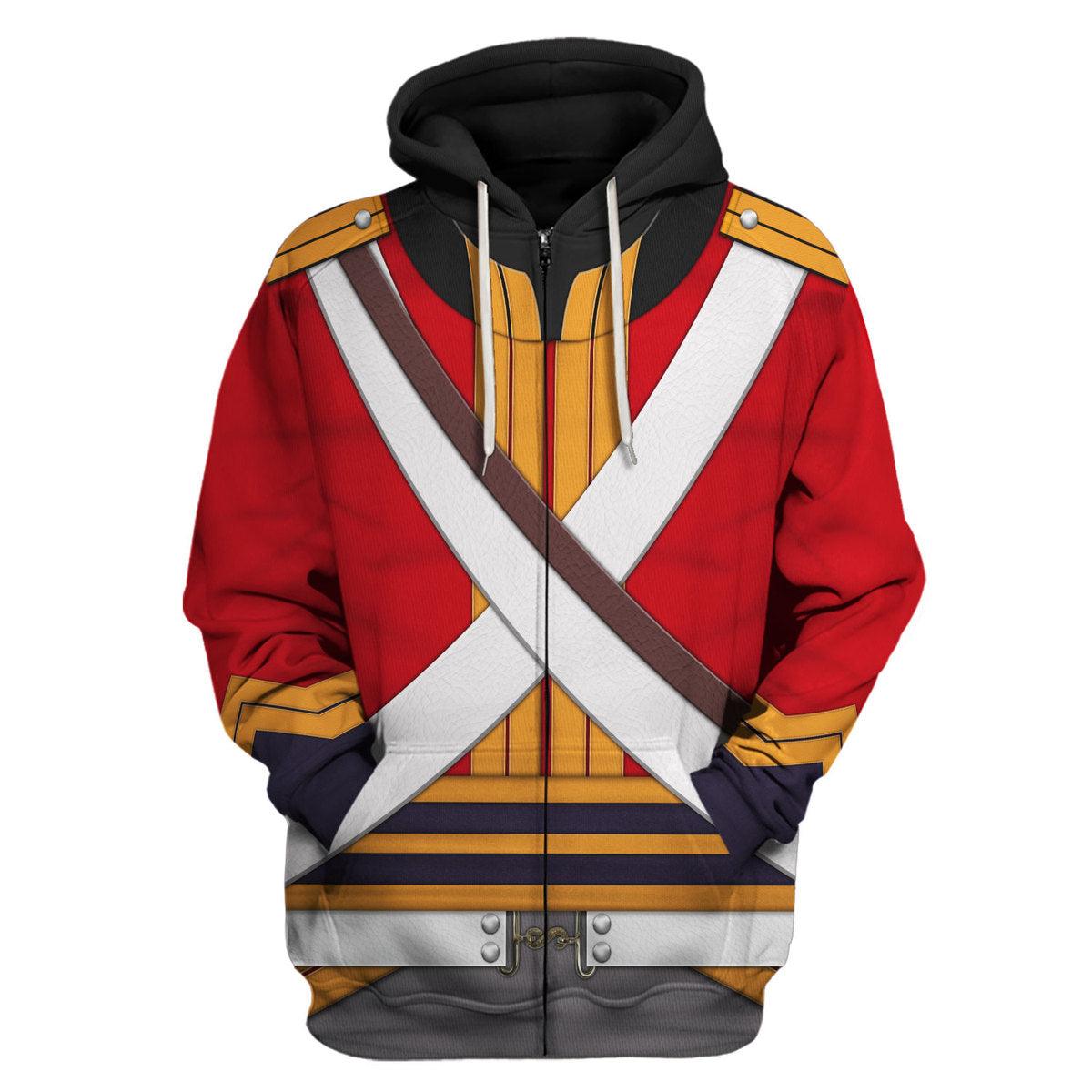 Gearhomie British 2nd Heavy Dragoon-Scots Greys-Campaign Dress (1812-1815) Uniform All Over Print Hoodie Sweatshirt T-Shirt Tracksuit - Gearhomie.com