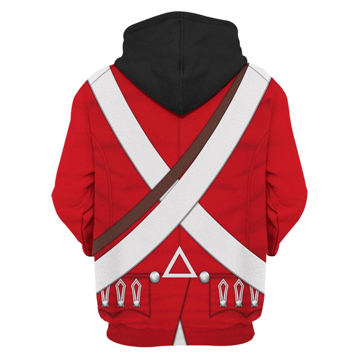 Gearhomie British 33rd Regiment Of Foot Uniform All Over Print Hoodie Sweatshirt T-Shirt Tracksuit - Gearhomie.com