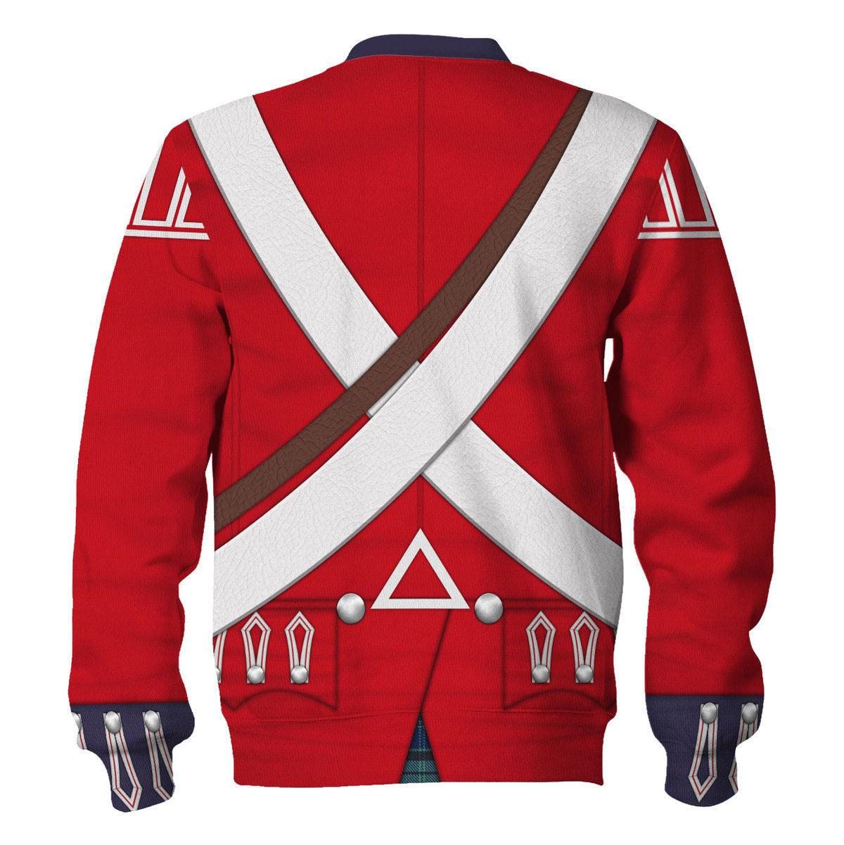 Gearhomie British 42nd Highland Infantry-1776-1783 Uniform All Over Print Hoodie Sweatshirt T-Shirt Tracksuit - Gearhomie.com