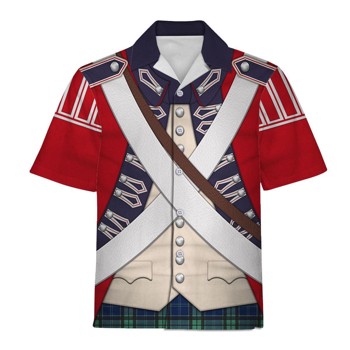 Gearhomie British 42nd Highland Infantry-1776-1783 Uniform All Over Print Hoodie Sweatshirt T-Shirt Tracksuit - Gearhomie.com