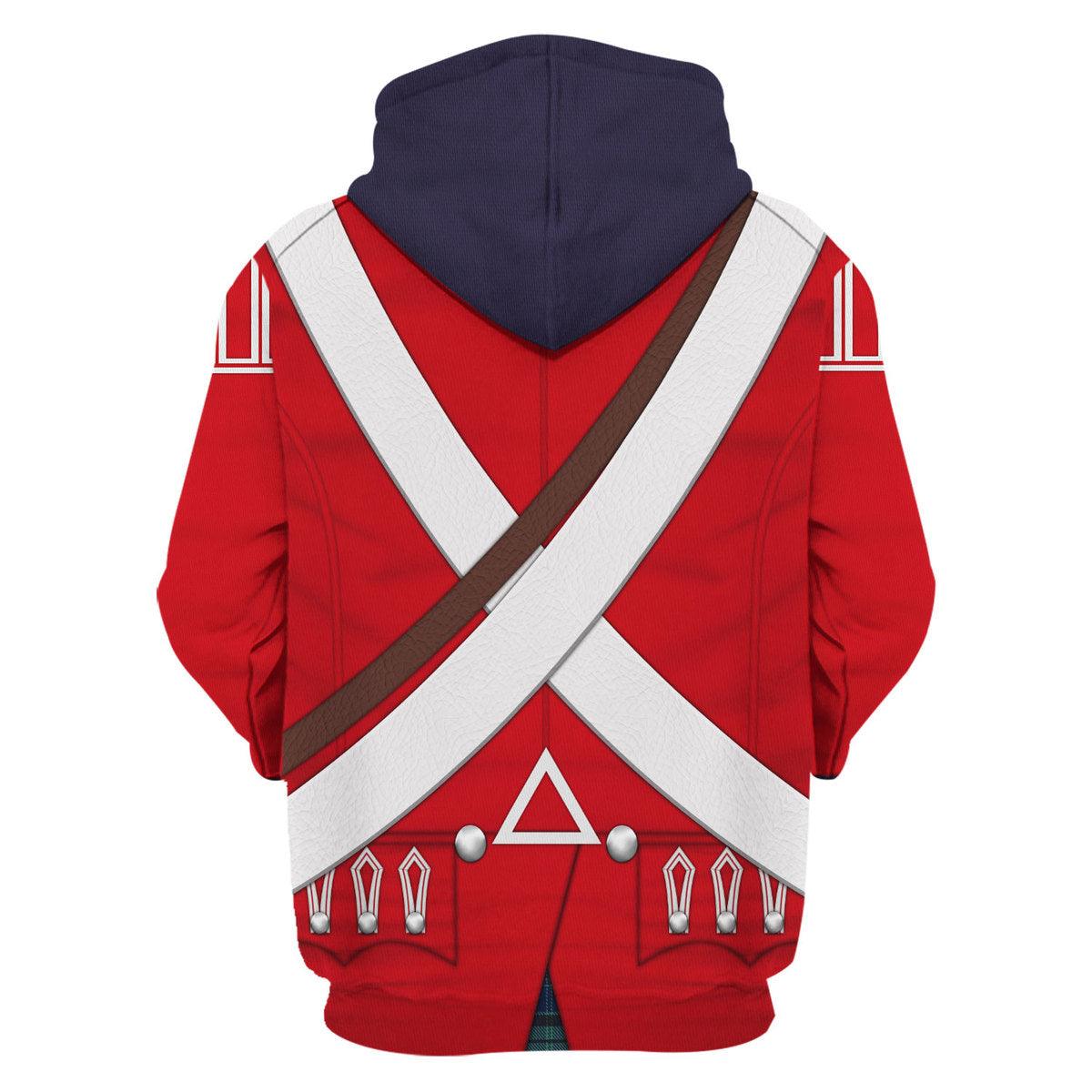 Gearhomie British 42nd Highland Infantry-1776-1783 Uniform All Over Print Hoodie Sweatshirt T-Shirt Tracksuit - Gearhomie.com
