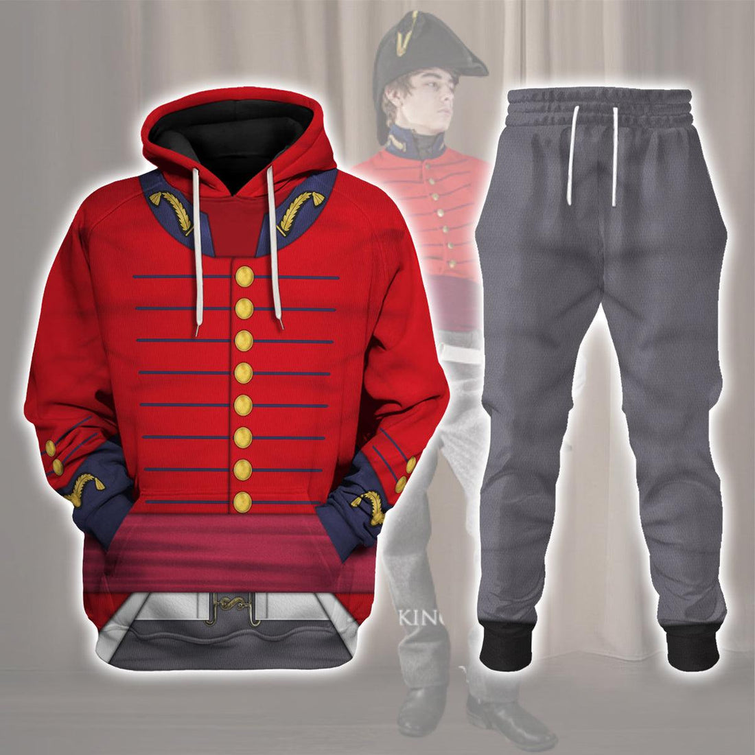 Gearhomie British ADC (1812-1815) Uniform All Over Print Hoodie Sweatshirt T-Shirt Tracksuit - Gearhomie.com