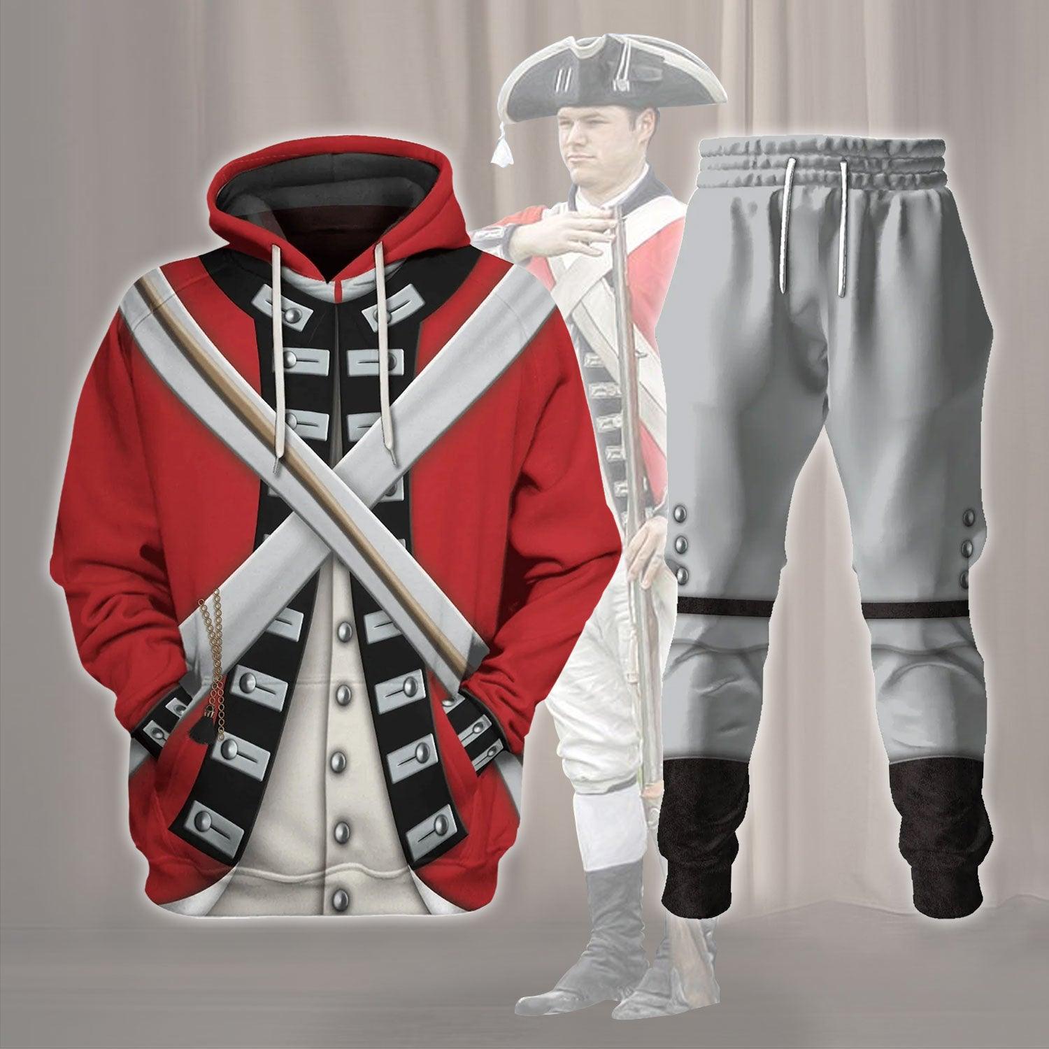 Gearhomie British Army Red Coat Hoodie Sweatshirt T-Shirt Tracksuit - Gearhomie.com