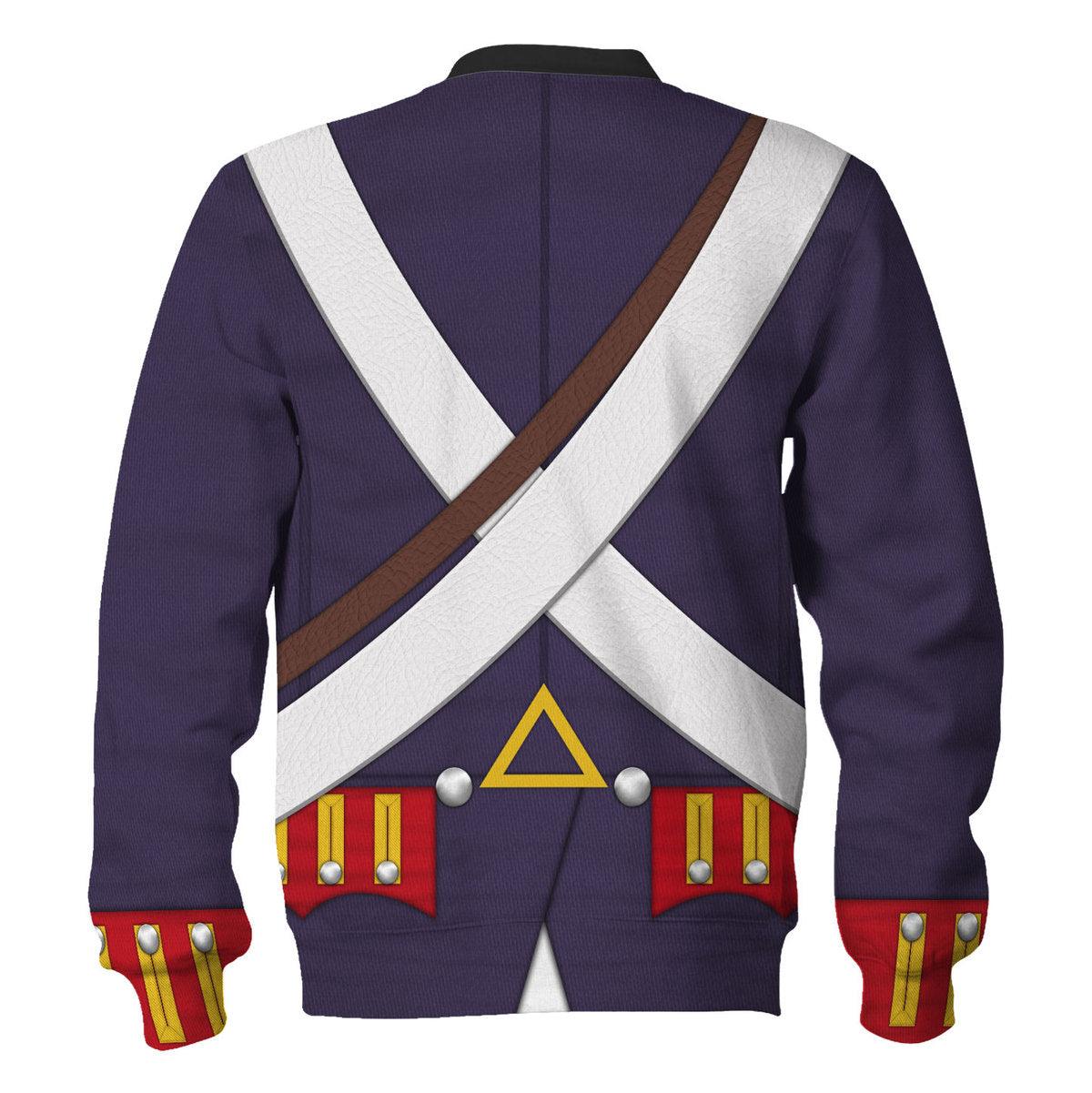 Gearhomie British Foot Artillery-1776-1783 Uniform All Over Print Hoodie Sweatshirt T-Shirt Tracksuit - Gearhomie.com