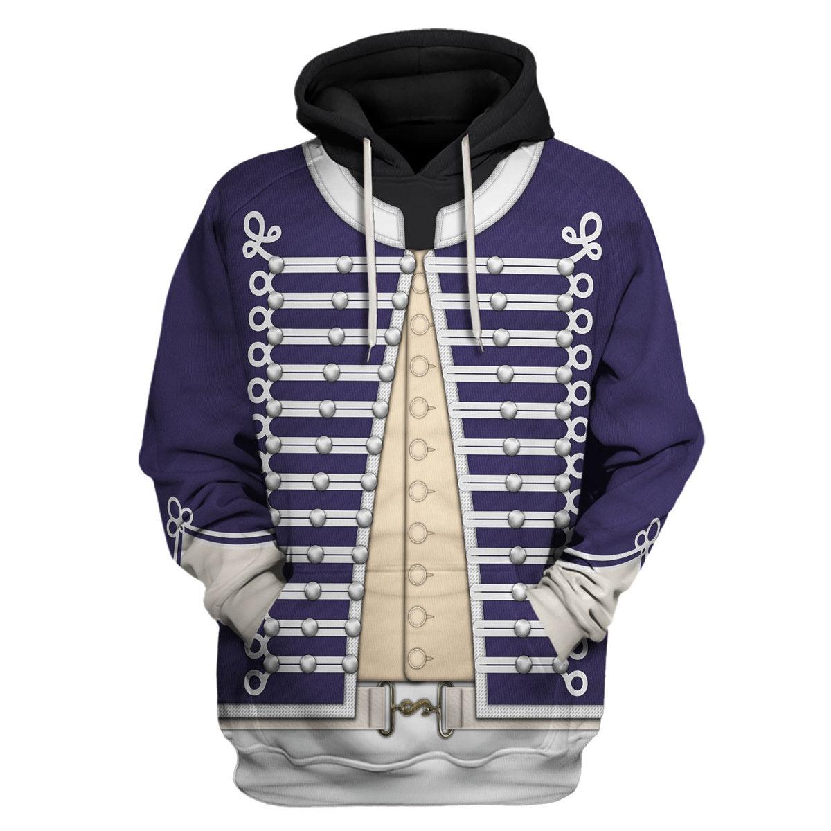 Gearhomie British Light Dragoon-Officer (1796-1802) Uniform All Over Print Hoodie Sweatshirt T-Shirt Tracksuit - Gearhomie.com