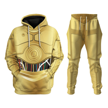 Gearhomie C-3PO Costume Hoodie Sweatshirt T-Shirt Sweatpants - Gearhomie.com