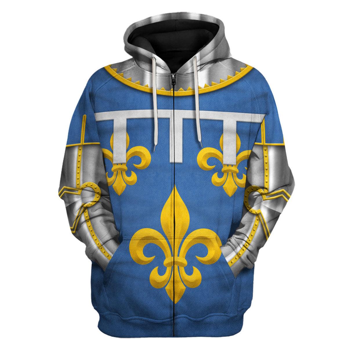 Gearhomie Charles Duke of Orleans Battle of Agincourt Costume Hoodie Sweatshirt T-Shirt Tracksuit - Gearhomie.com