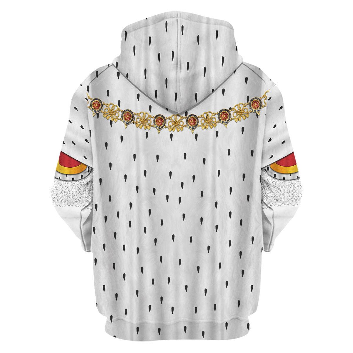 Gearhomie Charles II King of England Costume Hoodie Sweatshirt T-Shirt Tracksuit - Gearhomie.com