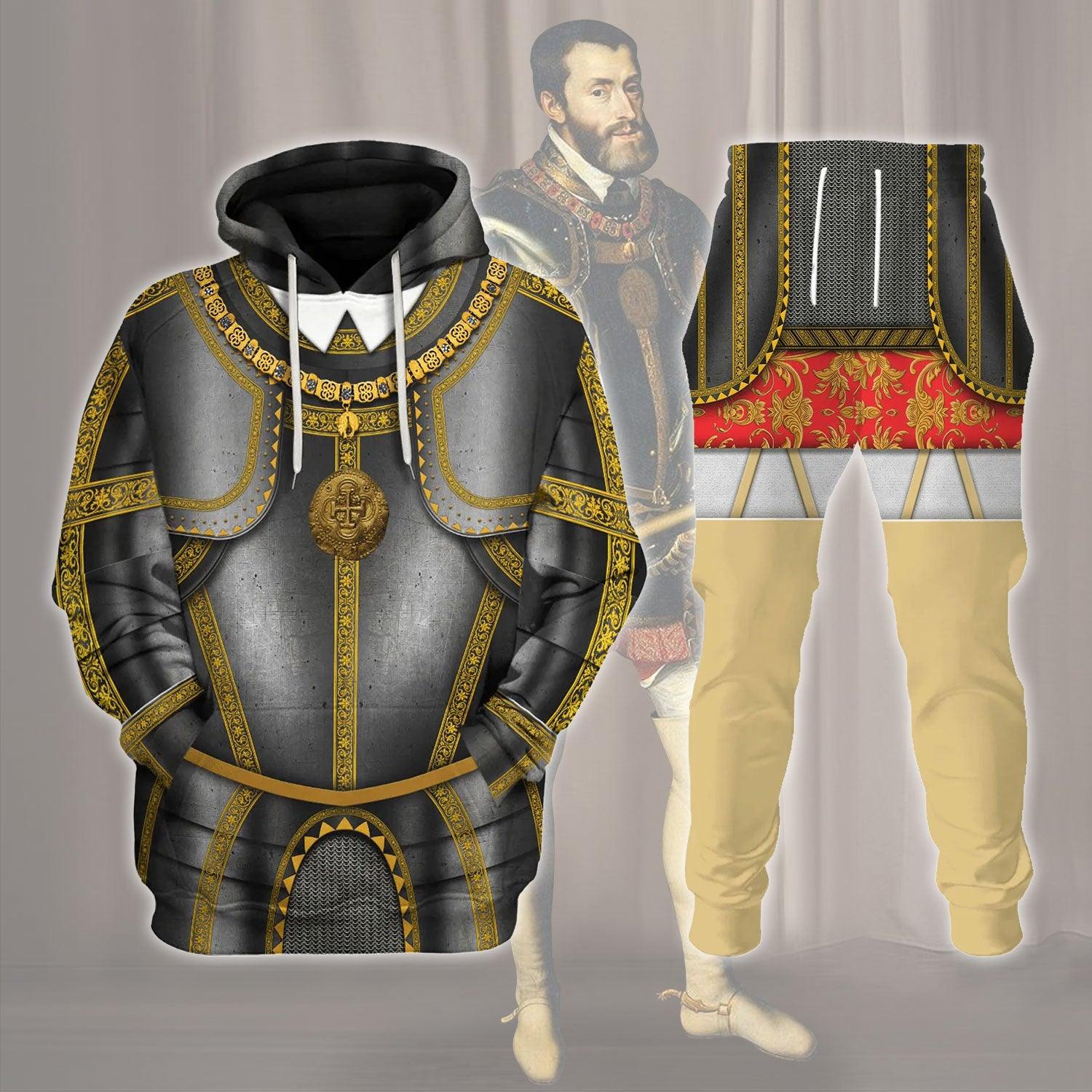 Gearhomie Charles V Holy Roman Emperor Costume Hoodie Sweatshirt T-Shirt Tracksuit - Gearhomie.com