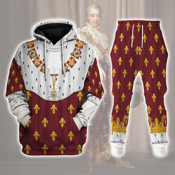 Gearhomie Charles X of France Coronation Robes Red Costume All Over Print Hoodie Sweatshirt T-Shirt Tracksuit - Gearhomie.com