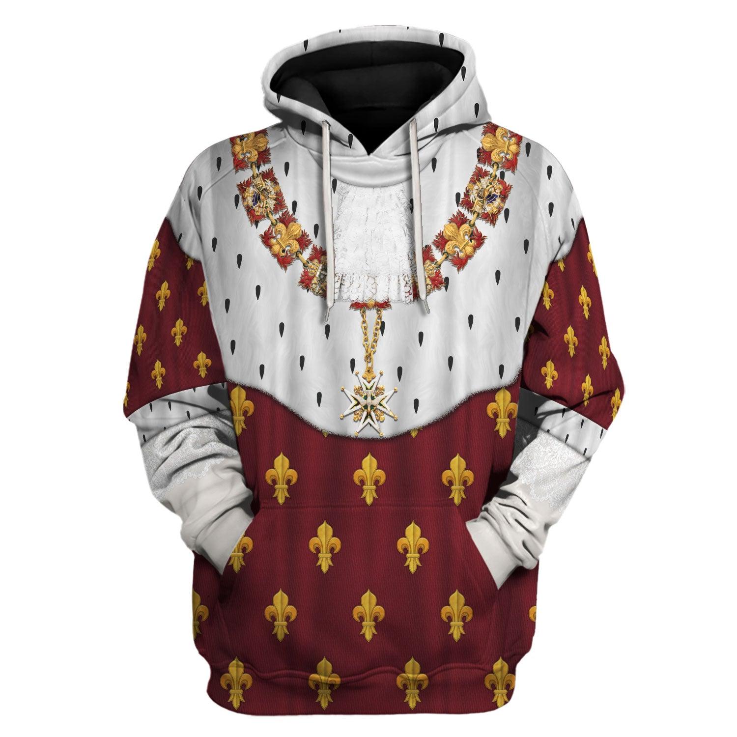 Gearhomie Charles X of France Coronation Robes Red Costume All Over Print Hoodie Sweatshirt T-Shirt Tracksuit - Gearhomie.com