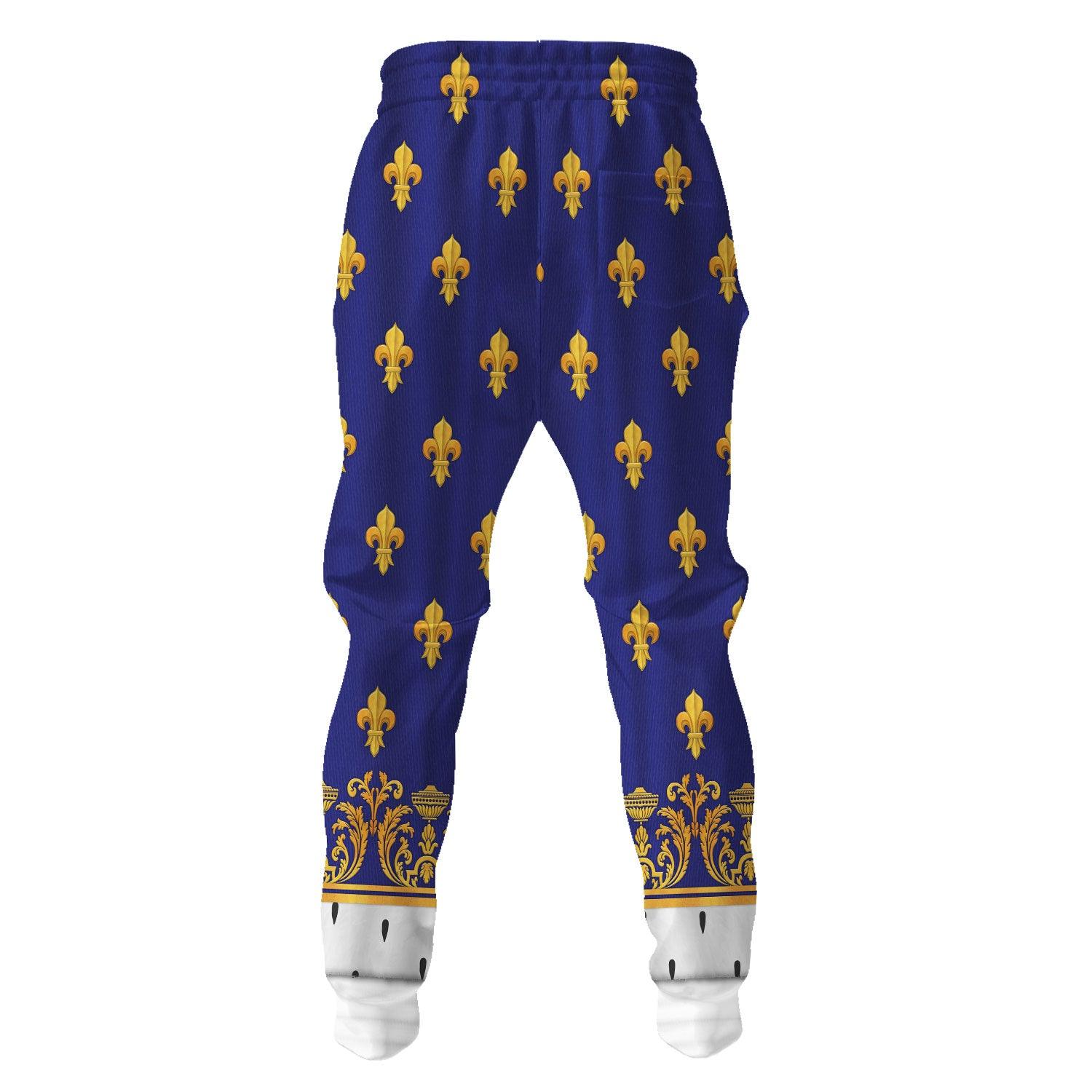 Gearhomie Charles X of France in Coronation Robes Blue Costume All Over Print Hoodie Sweatshirt T-Shirt Tracksuit - Gearhomie.com