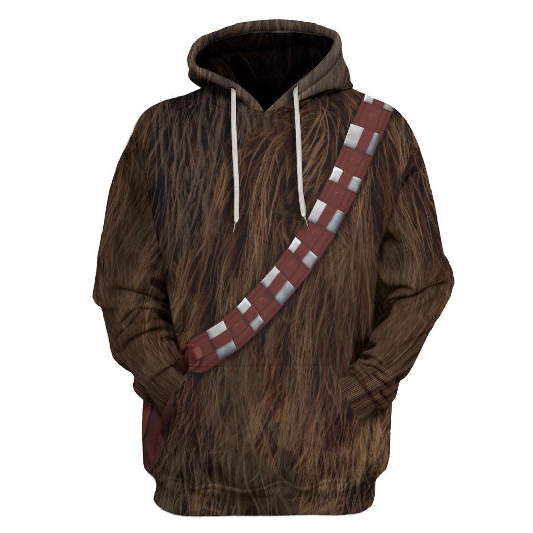 Gearhomie Chewbacca Costume Hoodie Sweatshirt T-Shirt - Gearhomie.com