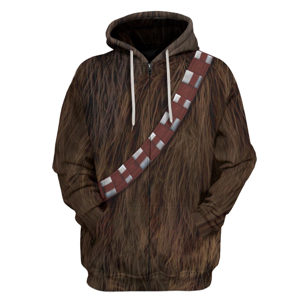 Gearhomie Chewbacca Costume Hoodie Sweatshirt T-Shirt - Gearhomie.com
