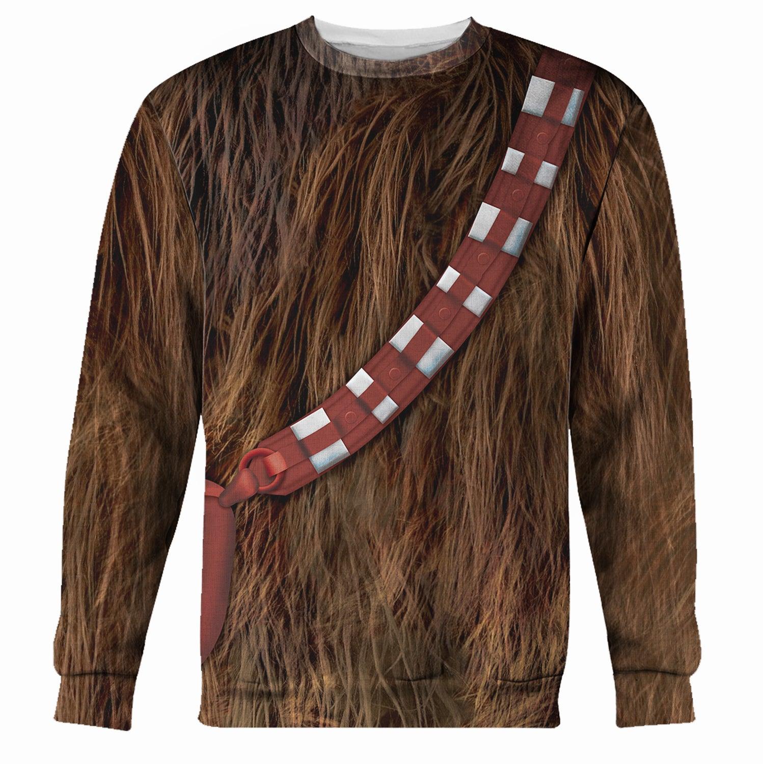 Gearhomie Chewbacca Costume Hoodie Sweatshirt T-Shirt - Gearhomie.com