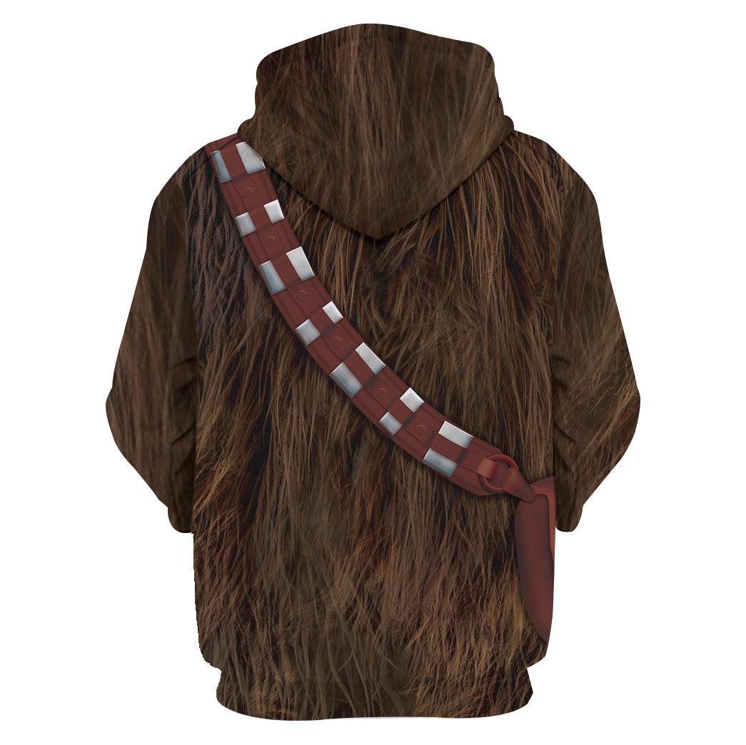 Gearhomie Chewbacca Costume Hoodie Sweatshirt T-Shirt - Gearhomie.com