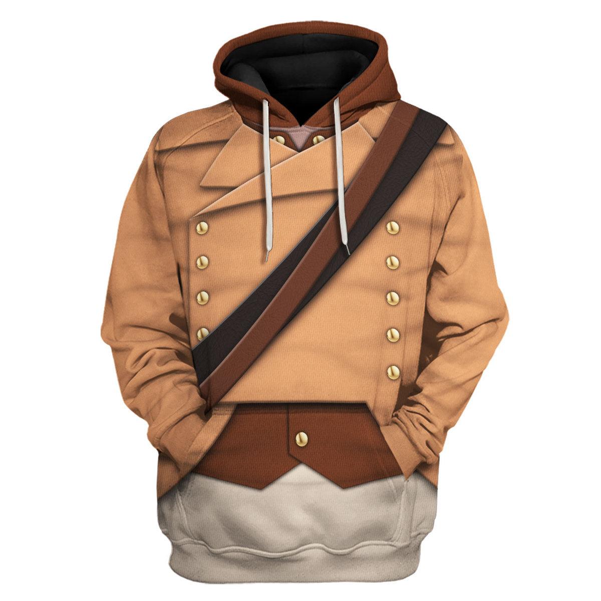 Gearhomie Colonial Militia-1776 Uniform All Over Print Hoodie Sweatshirt T-Shirt Tracksuit - Gearhomie.com