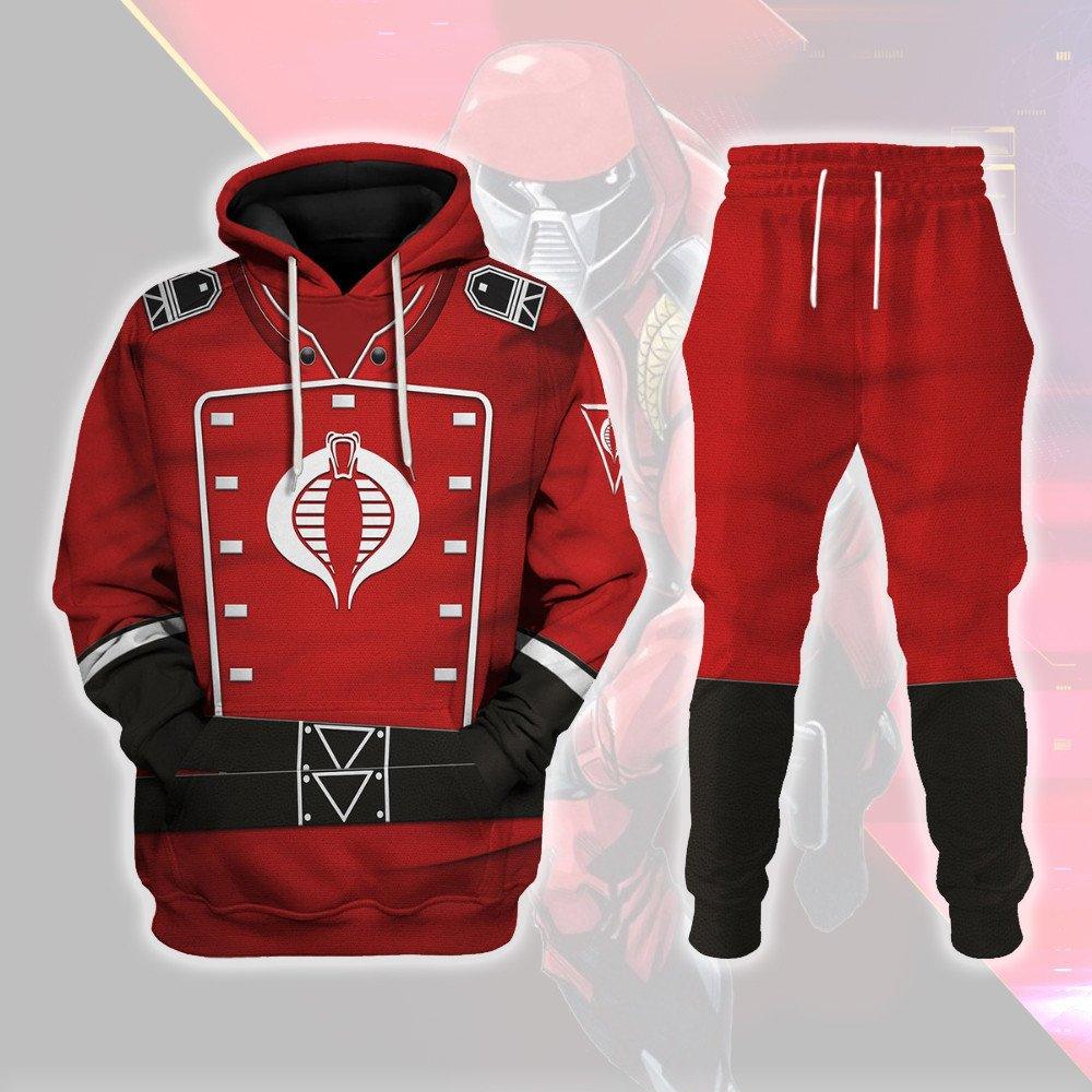 GearHomie Crimson Guard (G.I. Joe) Costumes Hoodie Sweatshirt T-Shirt Tracksuit - DucG