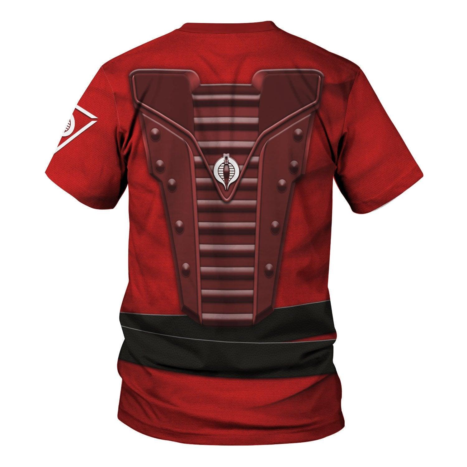 GearHomie Crimson Guard (G.I. Joe) Costumes Hoodie Sweatshirt T-Shirt Tracksuit - DucG