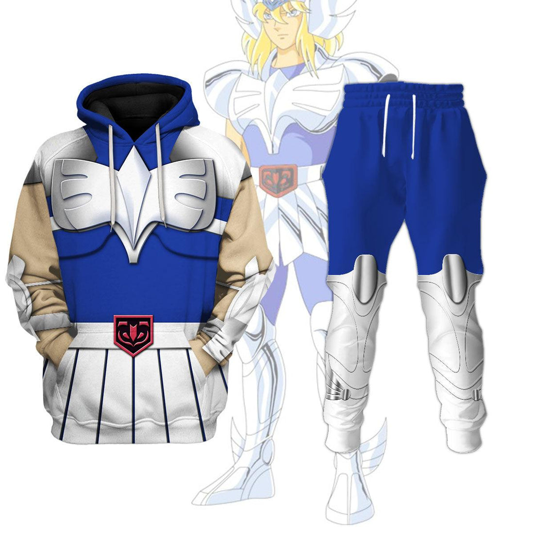 Gearhomie Cygnus Hyoga Saint Seiya Costume Hoodie Sweatshirt T-Shirt Tracksuit - DucG