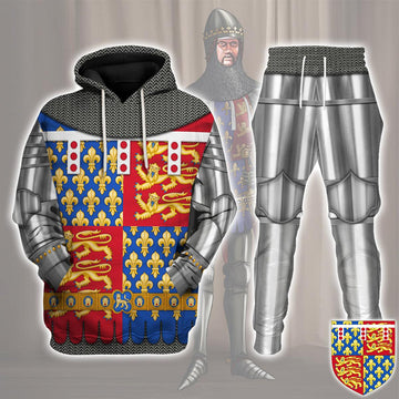 Gearhomie Edmund of Langley, 1st Duke of York Amour Knights Costume Hoodie Sweatshirt T-Shirt Tracksuit - Gearhomie.com