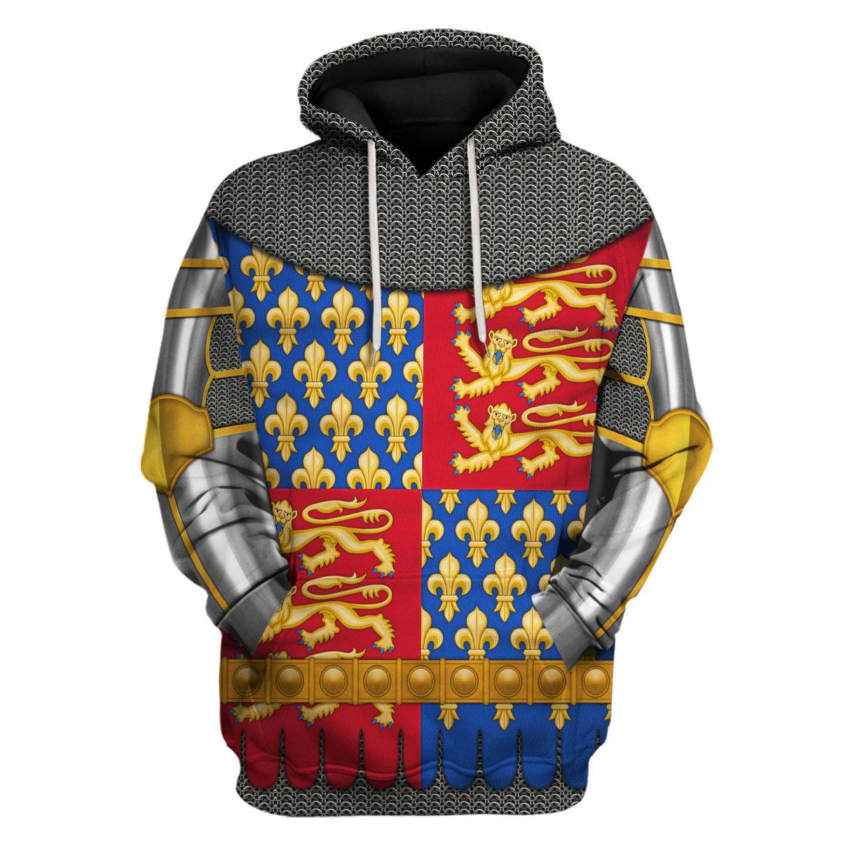 Gearhomie Edward III Of England Amour Knights Costume Hoodie Sweatshirt T-Shirt Tracksuit - Gearhomie.com