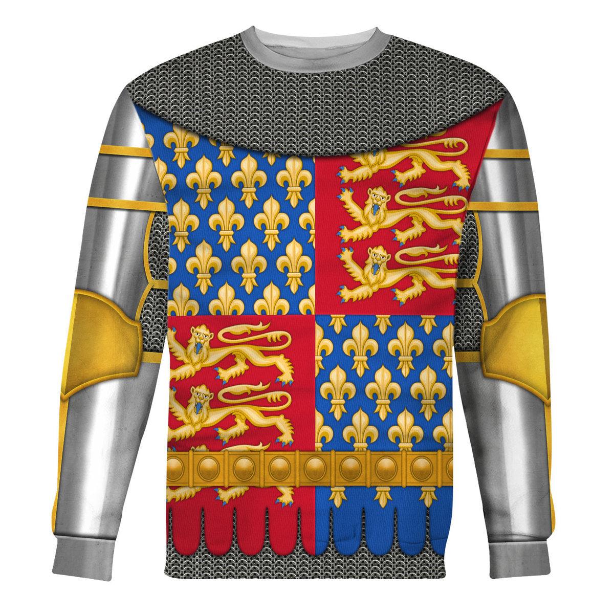 Gearhomie Edward III Of England Amour Knights Costume Hoodie Sweatshirt T-Shirt Tracksuit - Gearhomie.com