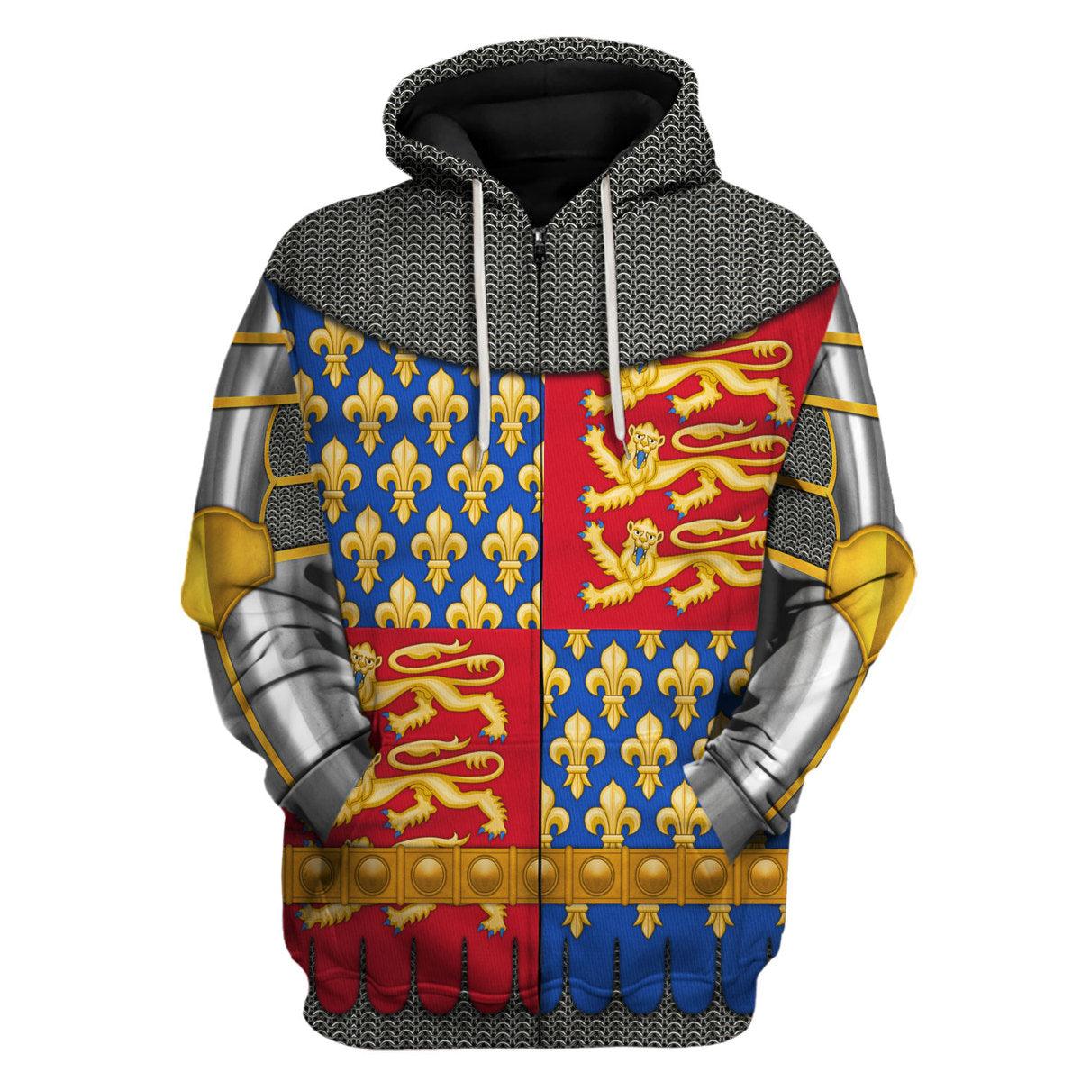 Gearhomie Edward III Of England Amour Knights Costume Hoodie Sweatshirt T-Shirt Tracksuit - Gearhomie.com