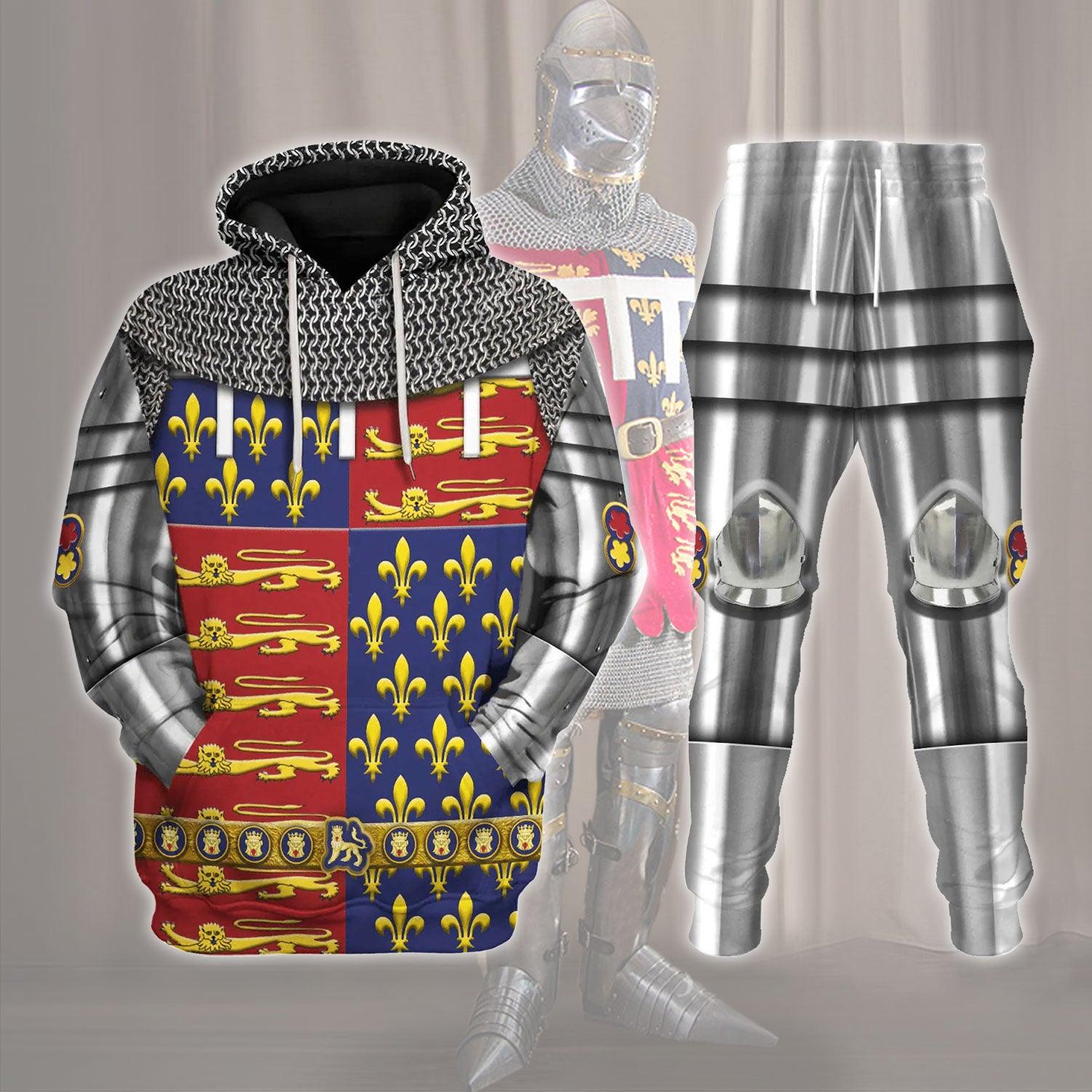 Gearhomie Edward The Black Prince Armor Costume Hoodie Sweatshirt T-Shirt Tracksuit - Gearhomie.com