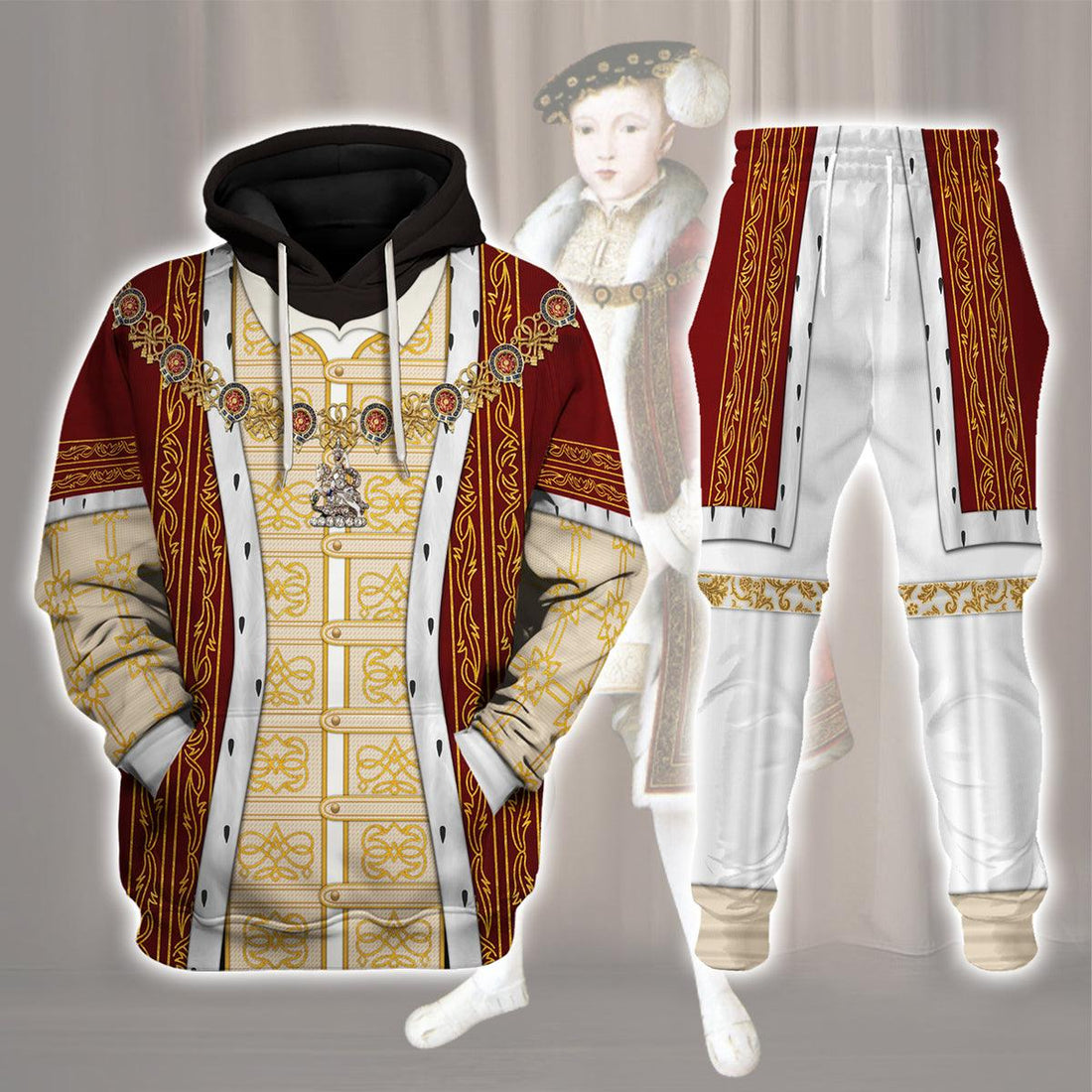 Gearhomie Edward VI of England Costume Hoodie Sweatshirt T-Shirt Tracksuit - Gearhomie.com