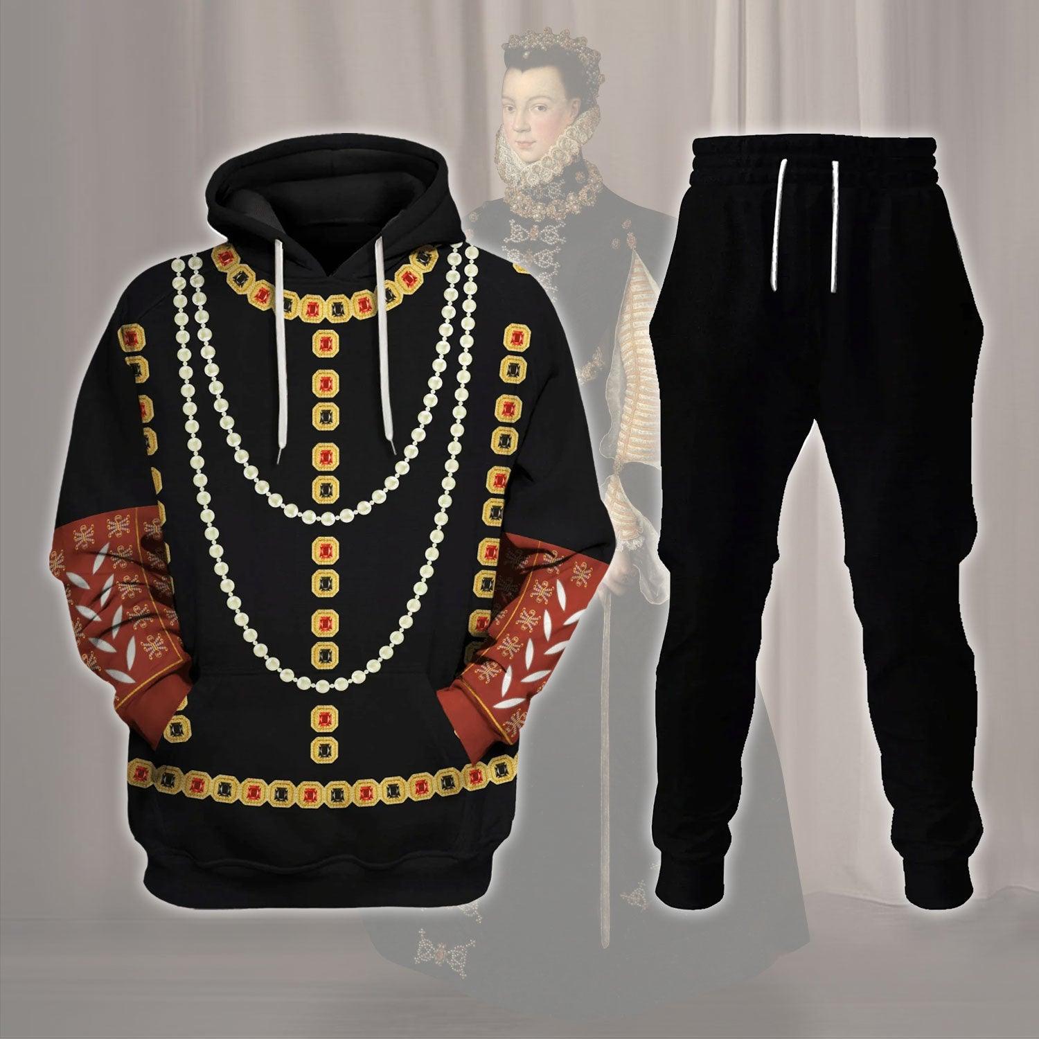Gearhomie Elisabeth of Valois Queen of Spain Costume Hoodie Sweatshirt T-Shirt Tracksuit - Gearhomie.com