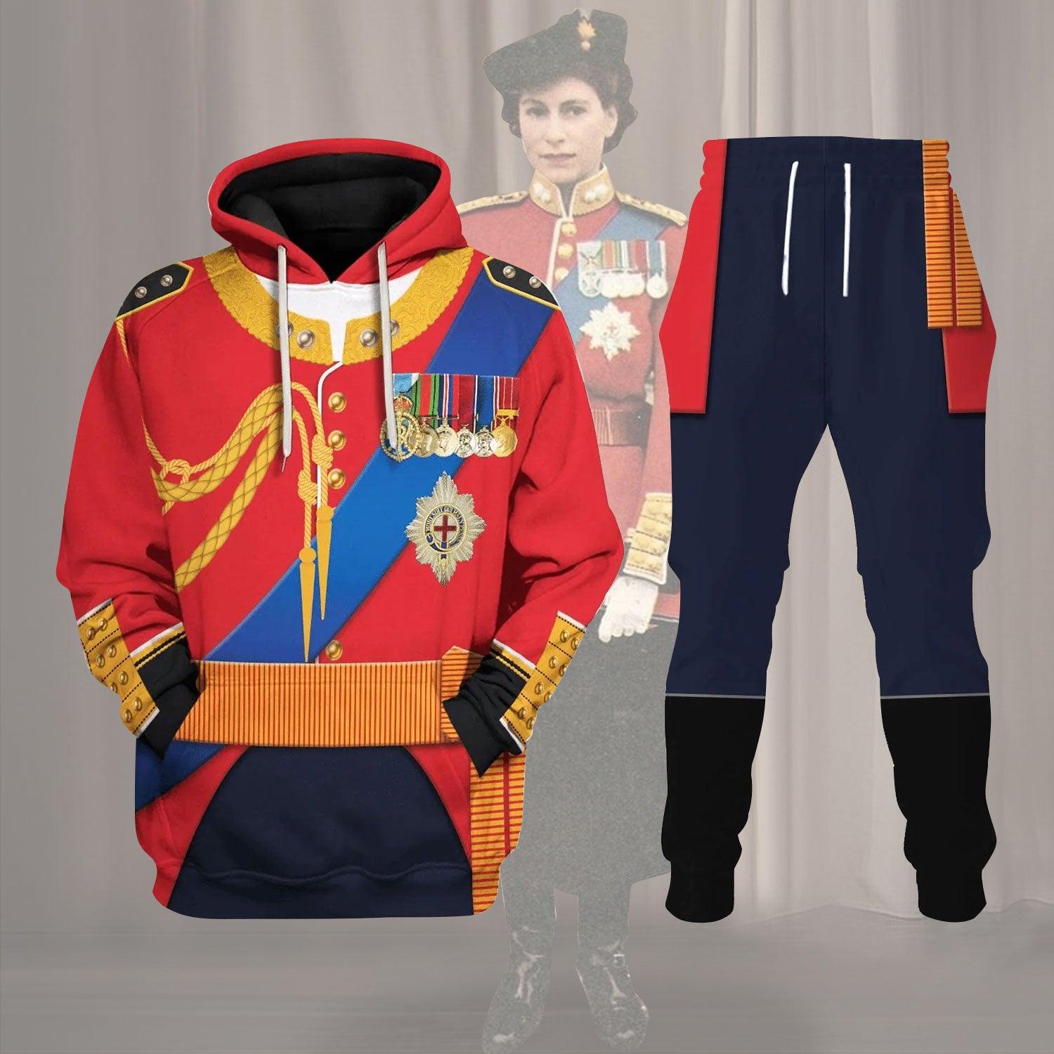 Gearhomie Elizabeth II of England Costume Hoodie Sweatshirt T-Shirt Tracksuit - Gearhomie.com