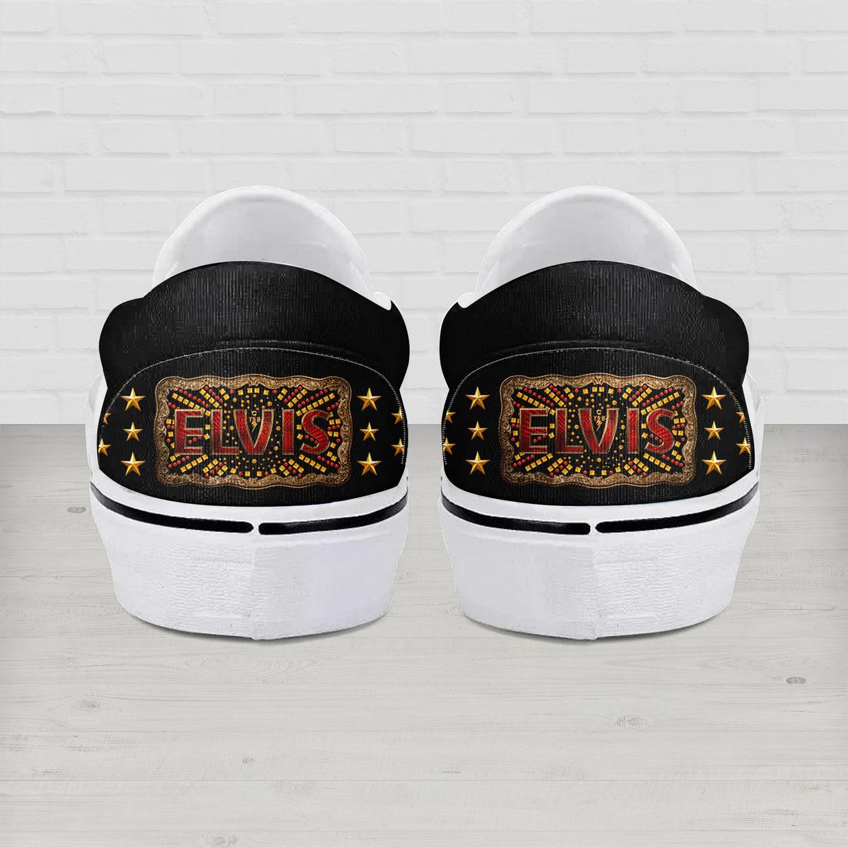 Gearhomie Elvis Aloha Black Slip On Shoes - Gearhomie.com