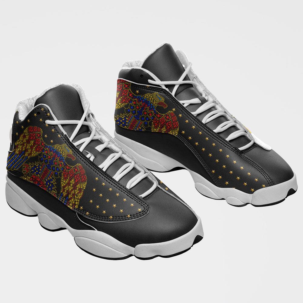 Gearhomie Elvis Aloha Eagle Unisex AJ13 Shoes Black - Gearhomie.com