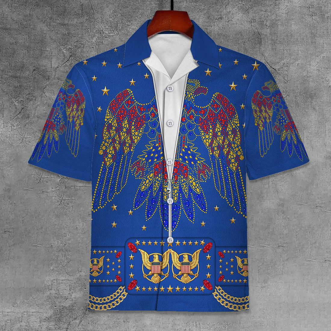 Gearhomie Elvis Aloha from Hawaii Blue Unisex Hawaii Shirt - Gearhomie.com