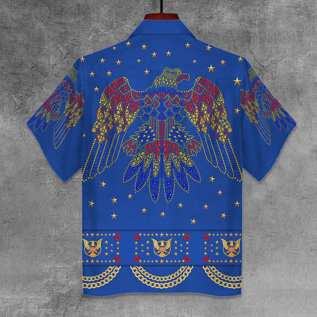 CustomsPig Elvis Aloha from Hawaii Blue Unisex Hawaii Shirt - CustomsPig.com