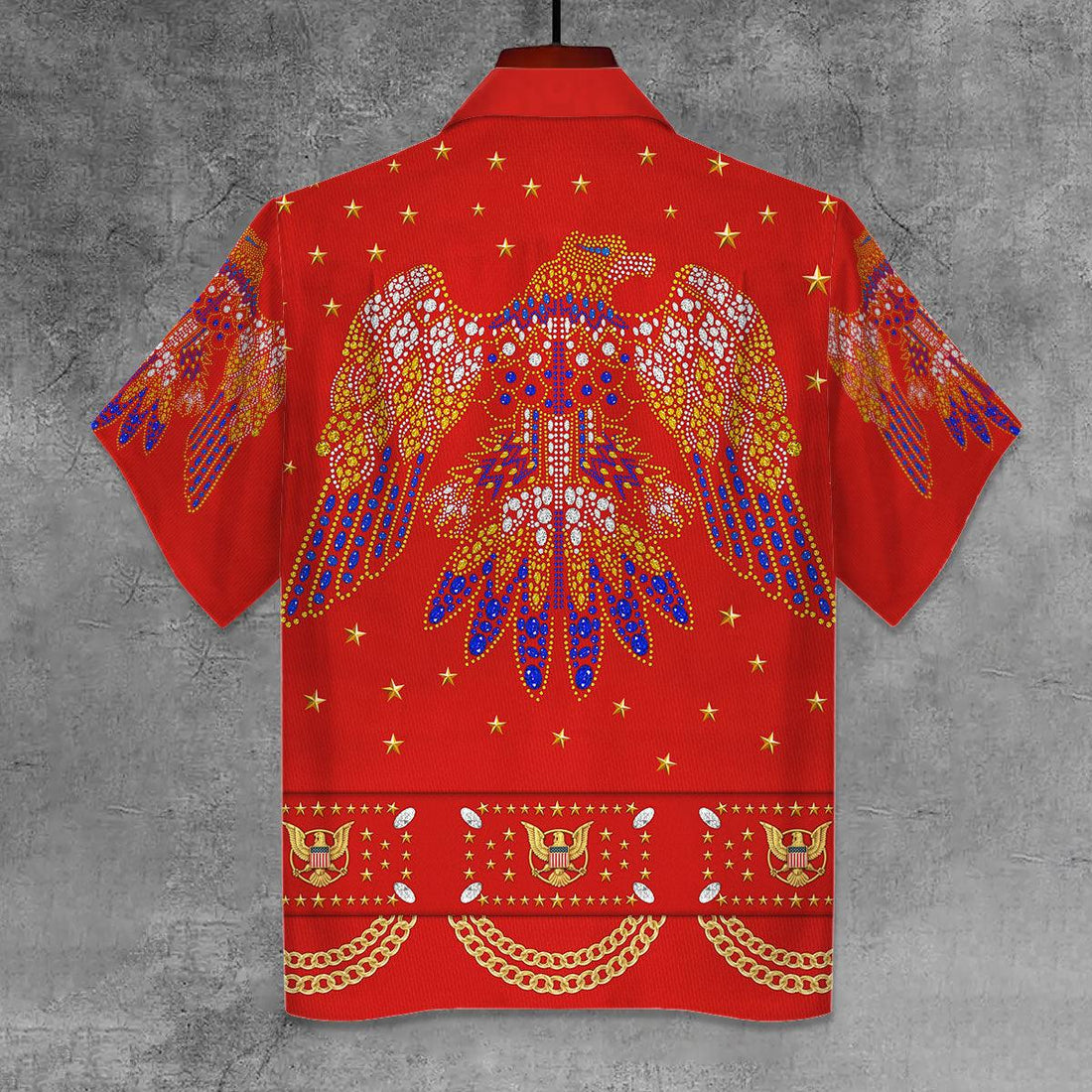 CustomsPig Elvis Aloha from Hawaii Red Unisex Hawaii Shirt - CustomsPig.com