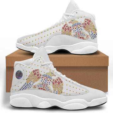 Gearhomie Elvis Aloha Unisex AJ13 Shoes White - Gearhomie.com