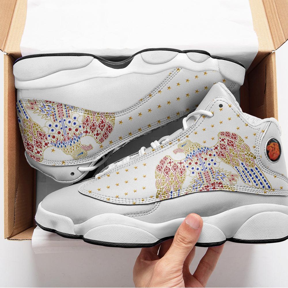 Gearhomie Elvis Aloha Unisex AJ13 Shoes White - Gearhomie.com
