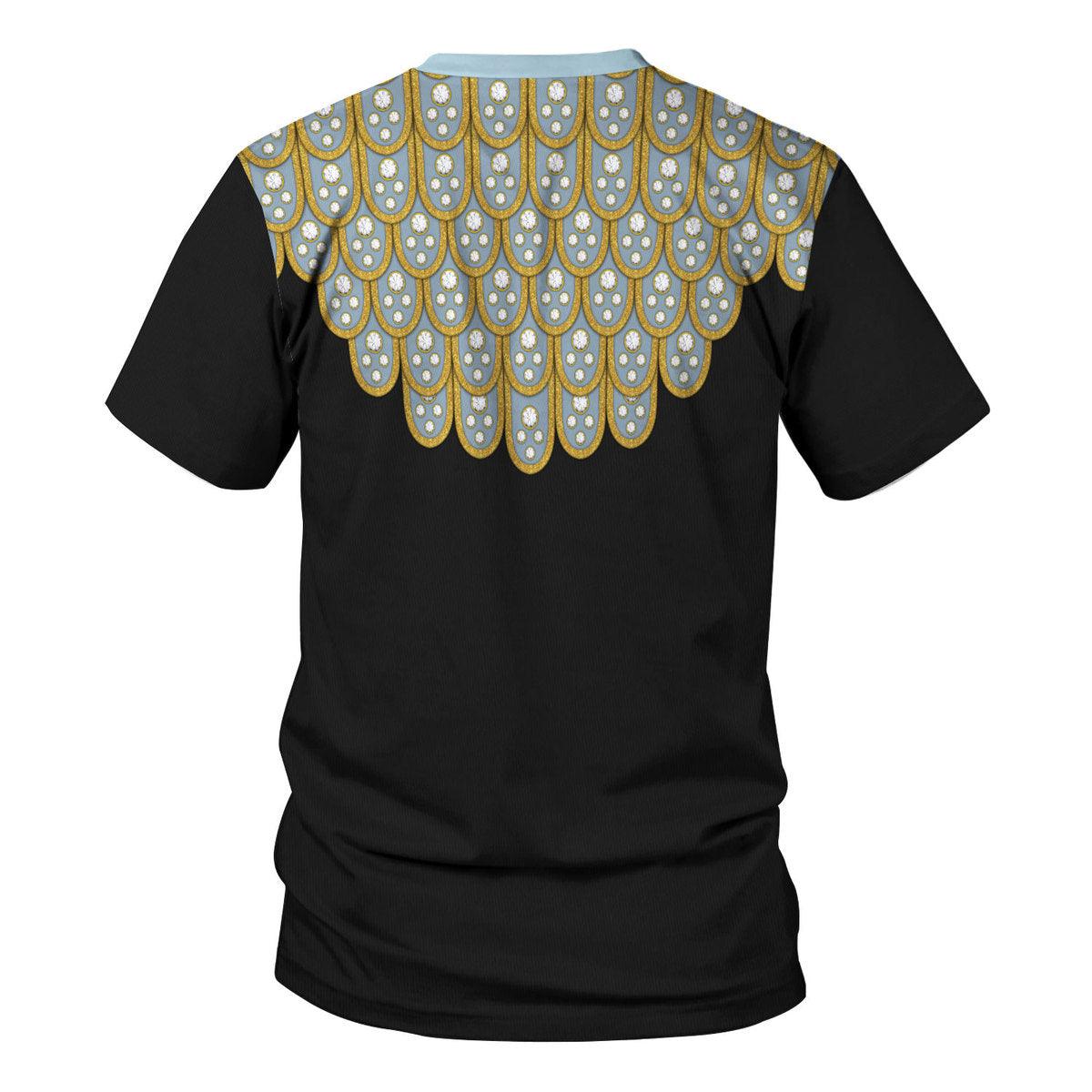 Gearhomie Elvis Armadillo suit in Blue on Black Costume Hoodie Sweatshirt T-Shirt Sweatpants - Gearhomie.com