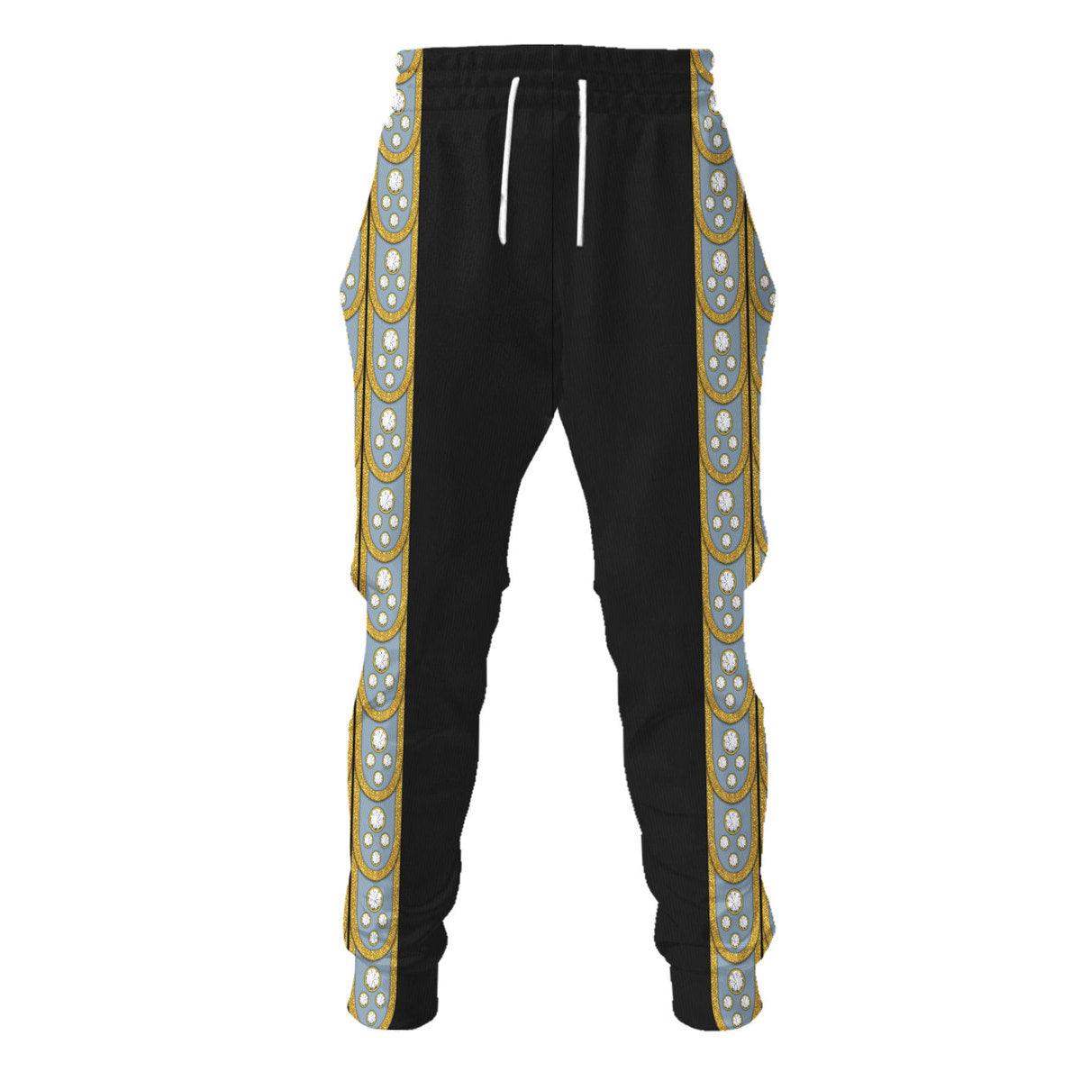 Gearhomie Elvis Armadillo suit in Blue on Black Costume Hoodie Sweatshirt T-Shirt Sweatpants - Gearhomie.com