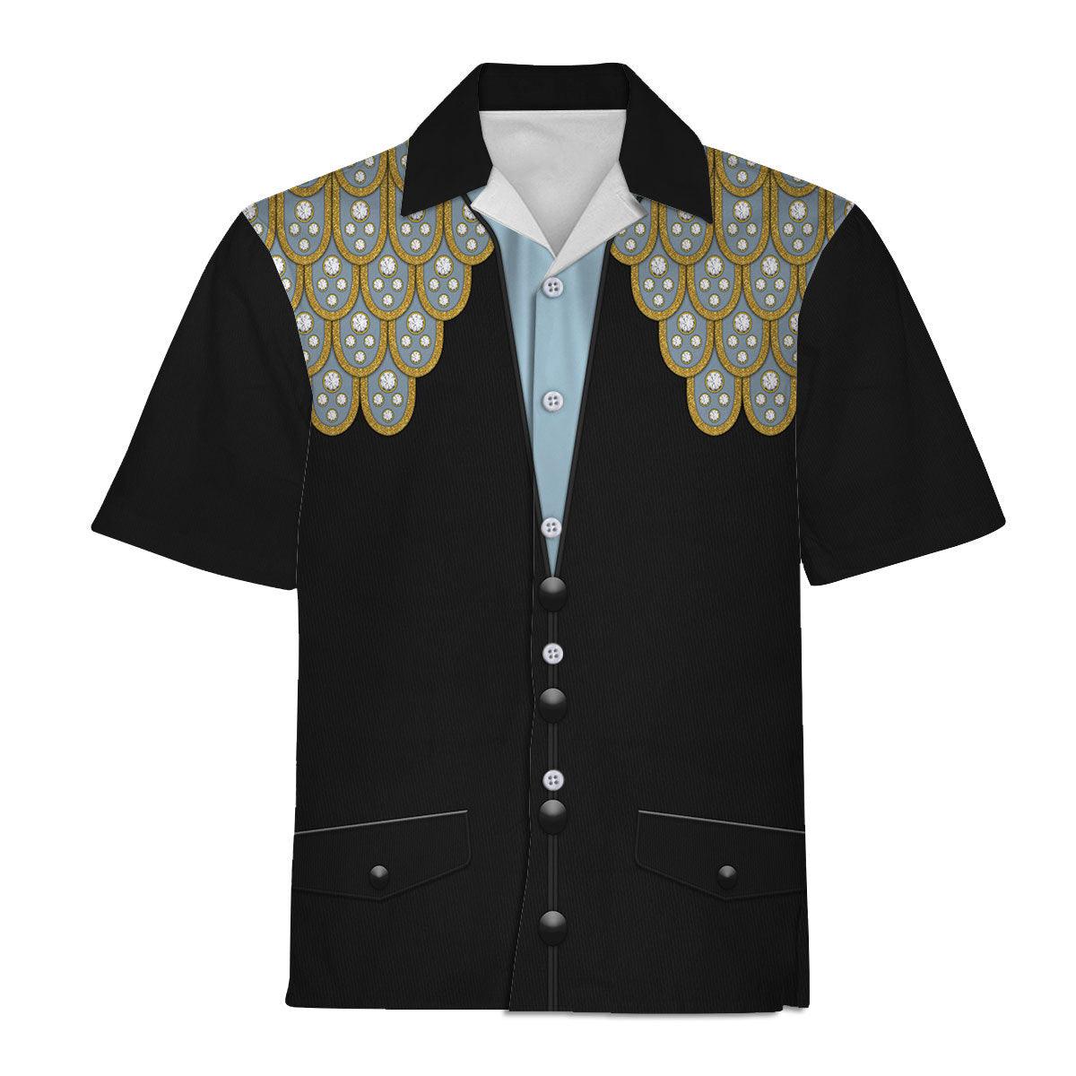 Gearhomie Elvis Armadillo suit in Blue on Black Costume Hoodie Sweatshirt T-Shirt Sweatpants - Gearhomie.com