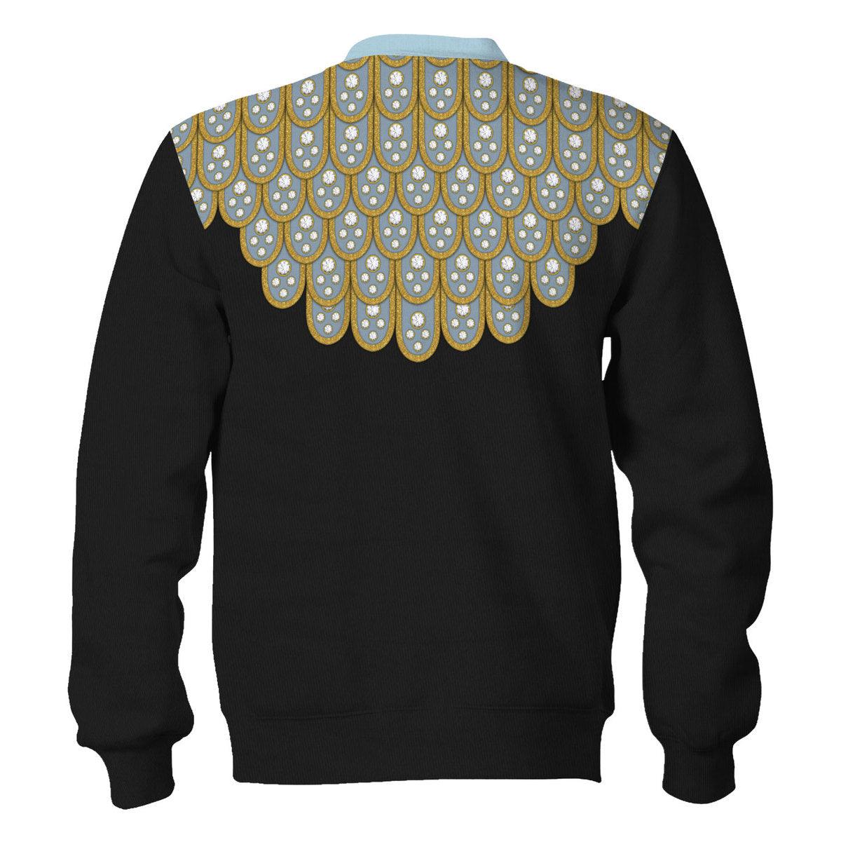Gearhomie Elvis Armadillo suit in Blue on Black Costume Hoodie Sweatshirt T-Shirt Sweatpants - Gearhomie.com