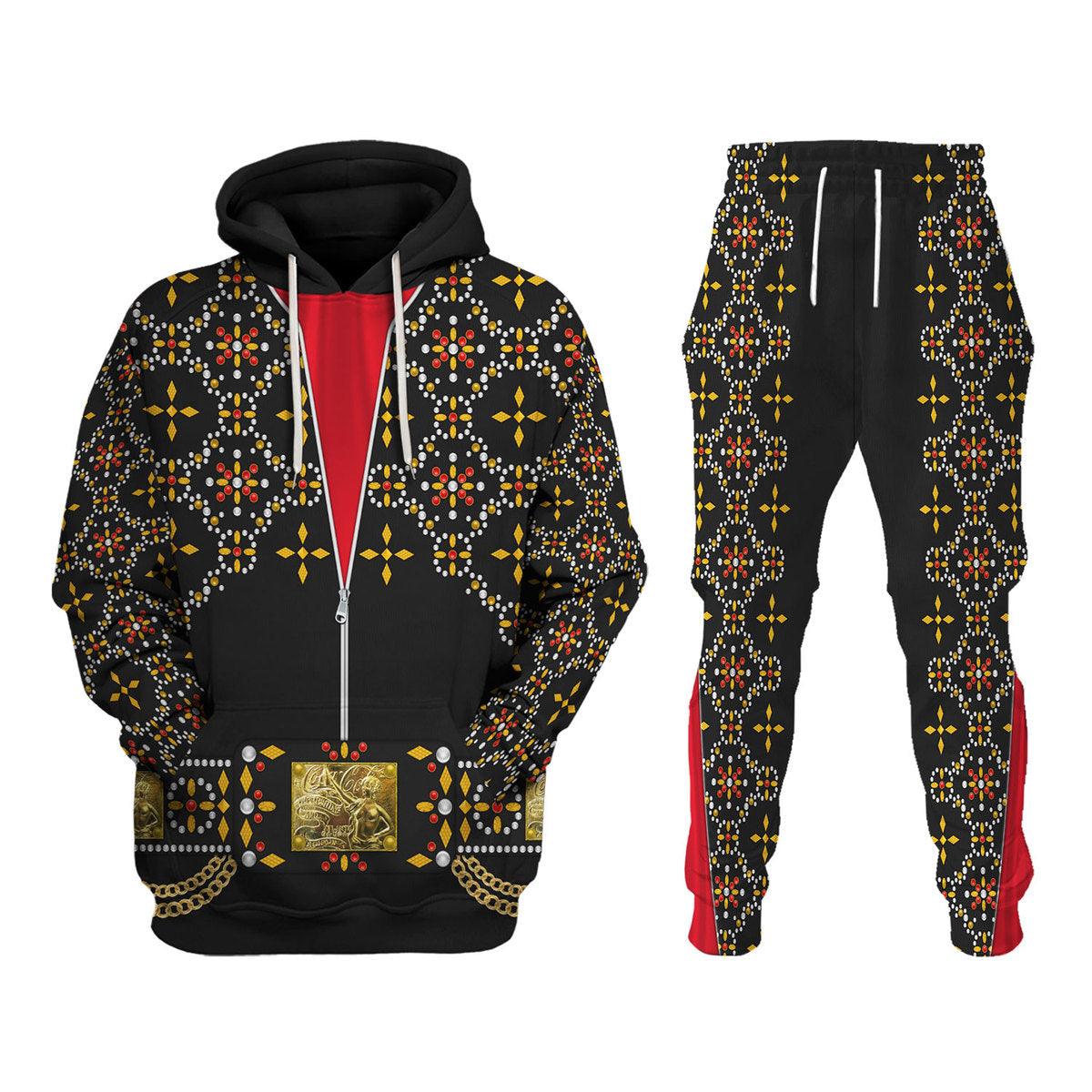 Gearhomie Elvis Black Conquistador Costume Hoodie Sweatshirt T-Shirt Sweatpants - Gearhomie.com