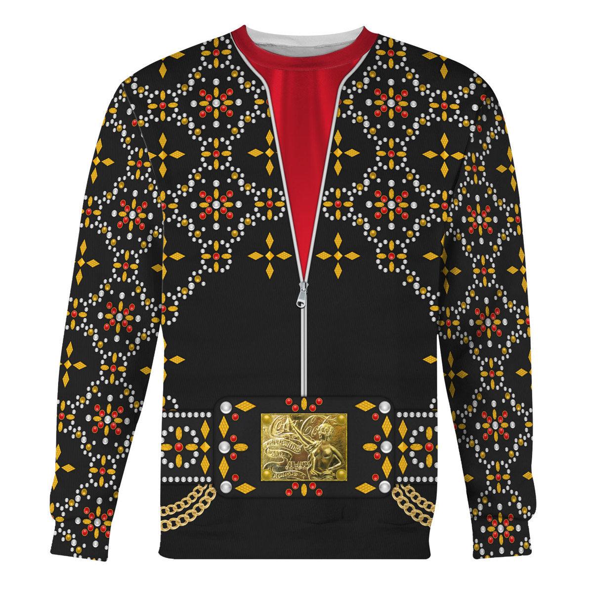 Gearhomie Elvis Black Conquistador Costume Hoodie Sweatshirt T-Shirt Sweatpants - Gearhomie.com