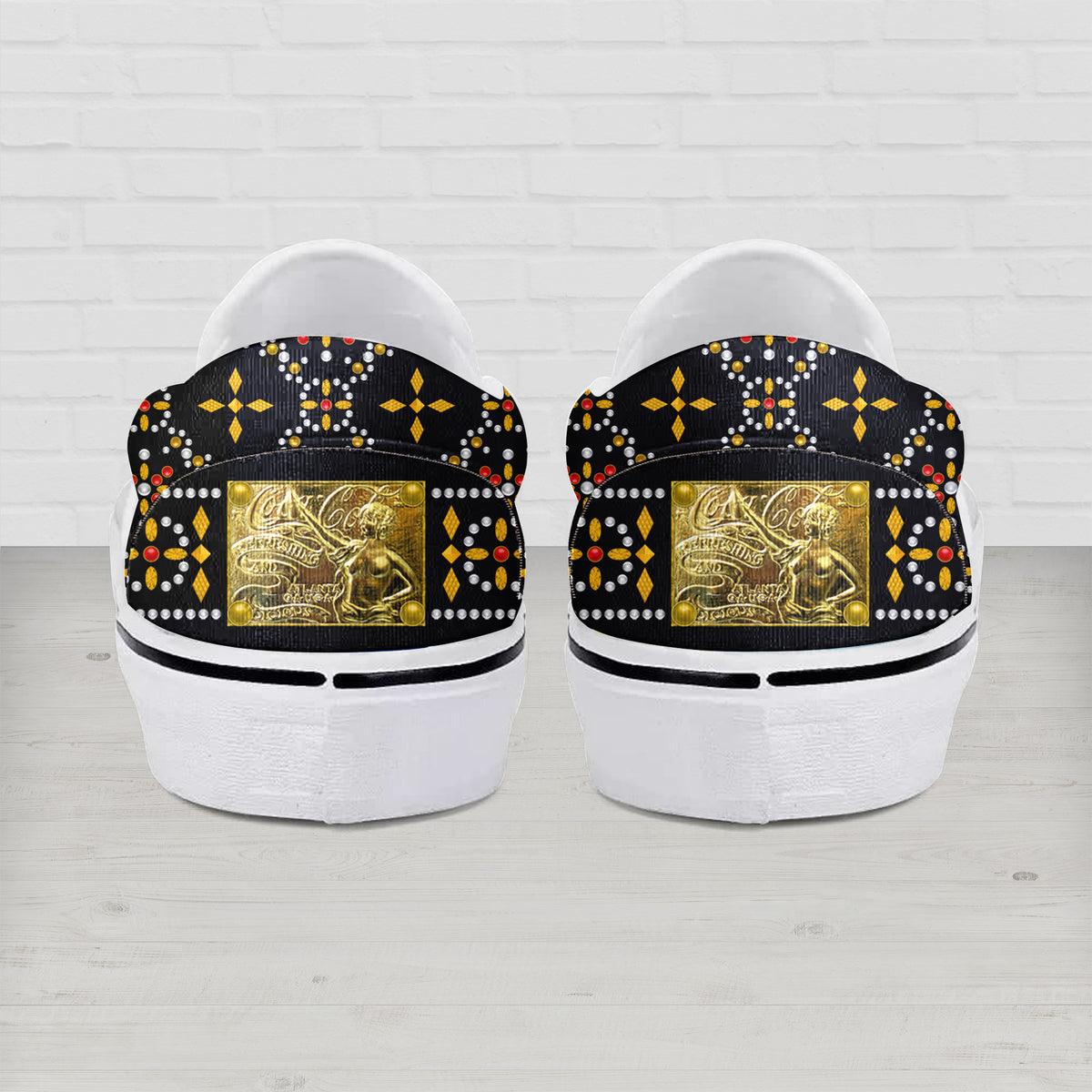CustomsPig Elvis Black Conquistador Slip On Shoes - CustomsPig.com