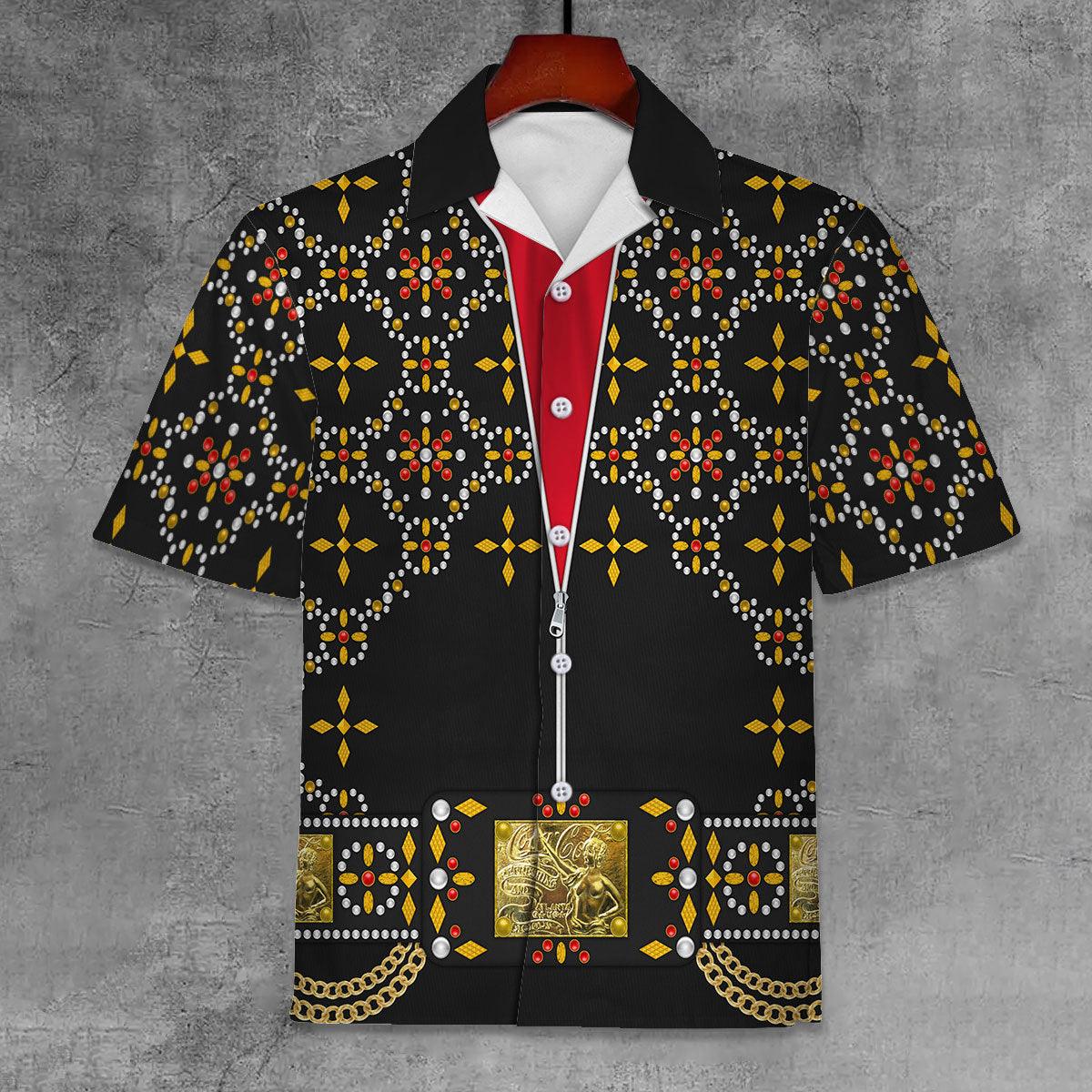 Gearhomie Elvis Black Conquistador Unisex Hawaii Shirt - Gearhomie.com