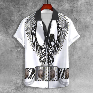 CustomsPig Elvis Black Phoenix UNISEX CASUAL HAWAIIAN SHIRT - CustomsPig.com
