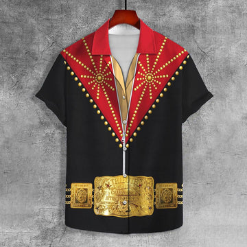 Gearhomie Elvis Cisco Red UNISEX CASUAL HAWAIIAN SHIRT - Gearhomie.com