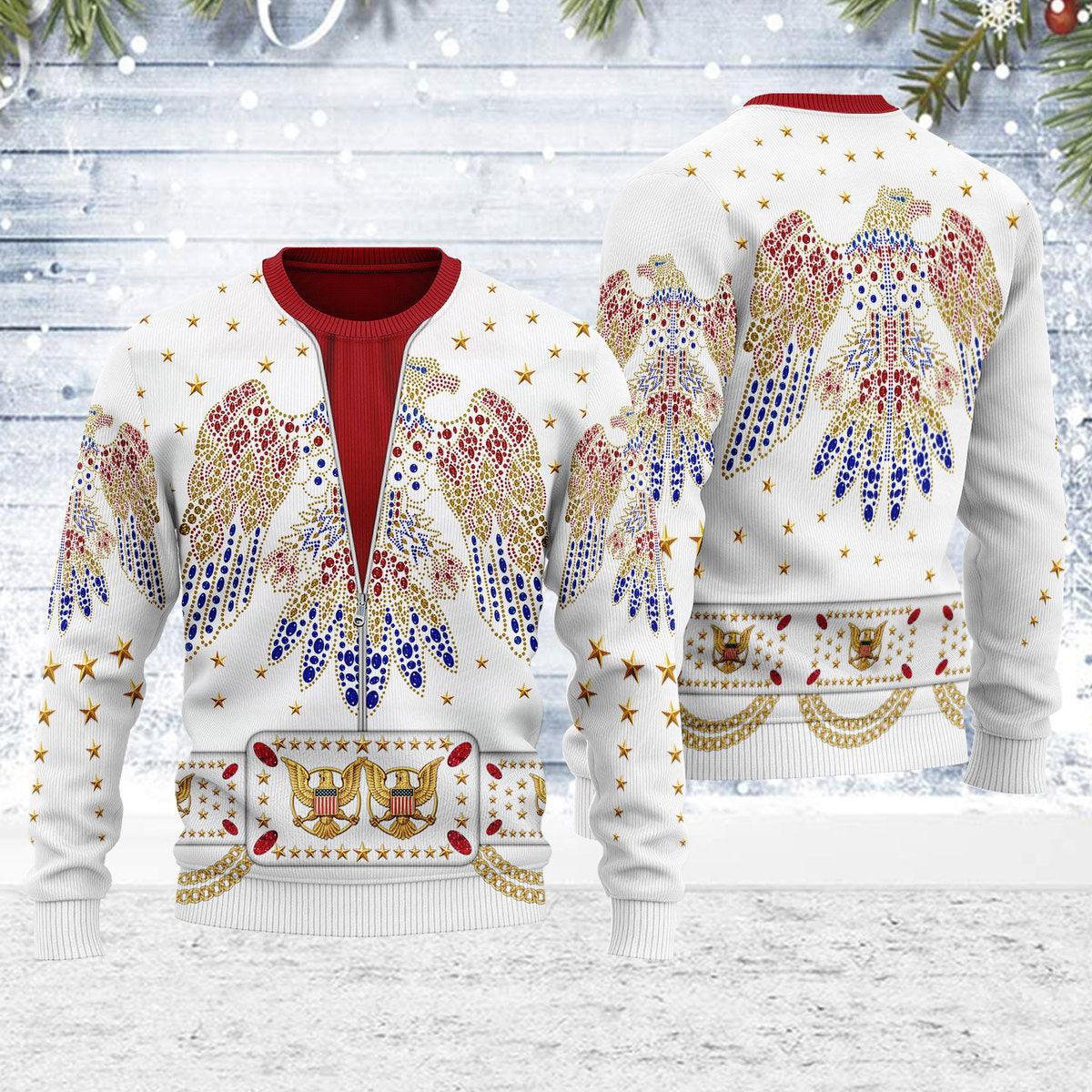 Gearhomie Elvis Costumes Christmas Ugly Sweater - Gearhomie.com